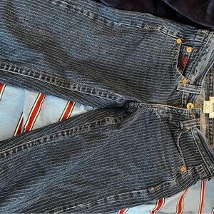 BDG Blue Striped Flare Jeans 25 W